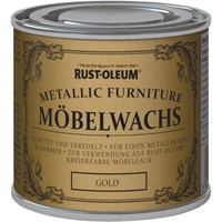 Rust-Oleum Kreidefarbe-Möbelwachs-Politur Metallic-Gold 125 ml