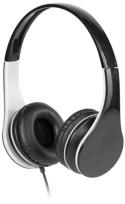 Vivanco Smartphone-Headset (extra weichen Ohrpolstern, 1,8m Kabellänge, Anpassbarer Kopfbügel) schwarz