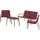 venture home Fourni Loungeset bordeaux/weiß