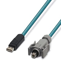 Phoenix Contact VS-04-2X2X26C7/7-67B/SDA/2.0 Konfektioniertes USB-Kabel, PUR Außenmantel, 2m Länge,