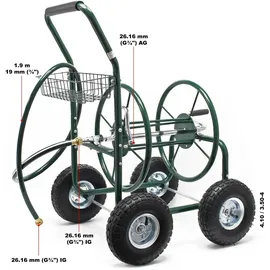 Wiltec Schlauchwagen 76 m grün