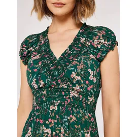 Apricot Maxikleid Blumenmuster Grün L