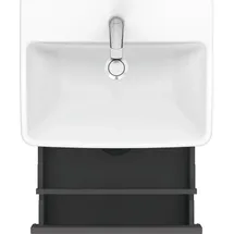 Duravit No.1 Waschtischunterbau wandhängend, 1 Auszug, 540x426x478mm, mit Siphonausschnitt Innenschubkasten, N14381049490000, Farbe: Graphit Matt