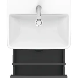 Duravit No.1 Waschtischunterbau wandhängend, 1 Auszug, 540x426x478mm, mit Siphonausschnitt Innenschubkasten, N14381049490000, Farbe: Graphit Matt