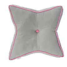 Homescapes Bodenkissen Stern 70 x 48 x 7 cm Grau Rosa