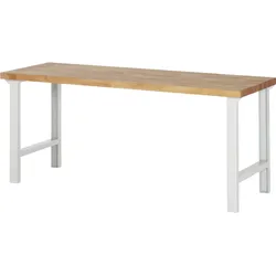 PROREGAL Werkbank Serie 7000 - Modell 7000 | HxBxT 84x200x70cm | Lichtgrau | Arbeitstisch Werktisch