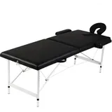 vidaXL Massageliege Klappbar 2-Zonen mit Aluminiumgestell Schwarz