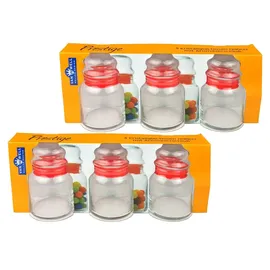 VAN WELL Vorratsdose Prestige transparent 0,29 l 6-teiliges Set