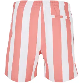 URBAN CLASSICS Pattern Badeshorts Pale Pink Bar Stripe L