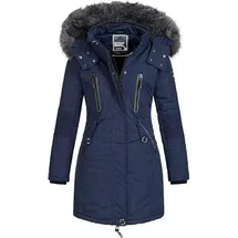 Geographical Norway Damen Jacke Winterparka Coracle/Coraly XL-Fellkapuze Navy, XXL - XXL