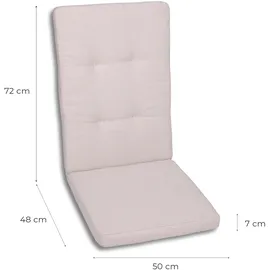 GO-DE Sesselauflage 120 x 50 x 7 cm beige 1 St.