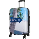 Warenhandel König Hartschalen Koffer Trolley Reisekoffer Reisetrolley Handgepäck Boardcase Motiv PM Summer Beach Gr. L