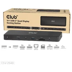 Club 3D 14-1 USB-C Quad-Display-Dockingstation