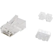 Equip Cat.6A RJ45 Stecker, 100 Stück pro Packung, RJ-45, Transparent, Männlich,