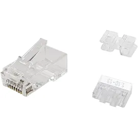 Equip Cat.6A RJ45 Stecker, 100 Stück pro Packung, RJ-45, Transparent, Männlich,