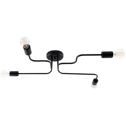 SOLLUX LIGHTING Deckenleuchte "Kronleuchter VECTOR 4 schwarz", schwarz, H: 15,5cm, Lampen, Streulicht