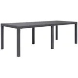 vidaXL Gartentisch Braun 220x90x72 cm Kunststoff Rattan-Optik