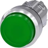 Siemens 3SU10510BB400AA0 3SU1051-0BB40-0AA0 Leuchtdrucktaster Frontring Metall, Hochglanz, rund Knop