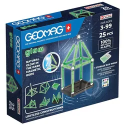 Geomag Glow Blocks Recycled, Magnetbausystem, 25 Teile