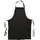 PORTWEST Polyester/Baumwoll Latzschürze, Größe: Einheitsgröße, Farbe: Schwarz, S841BKR