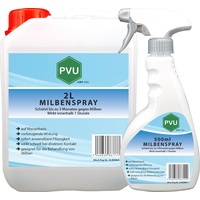 Pvu Milbenspray 2,5 Liter | Milbenspray für Matratzen | Milbenspray gegen Krätze | Hausstaubmilben bekämpfen | Spinnenmilben | Anti Milben Spray | für Innen & Aussen
