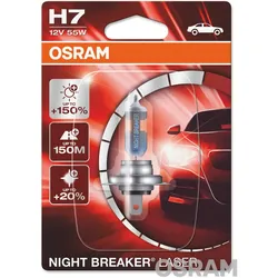 OSRAM Glühbirne Night Breaker Laser H7 12V 55W - x1, weiss