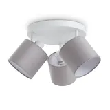 Paco Home Led Pendellampe Wandlampe Deckenlampe Wohnzimmer Esszimmer Schlafzimmer Uni E14, Grau - Weiß, Wandleuchte 3xe14 - Paco Home