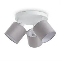 Paco Home Led Pendellampe Wandlampe Deckenlampe Wohnzimmer Esszimmer Schlafzimmer Uni E14, Grau - Weiß, Wandleuchte 3xe14 - Paco Home