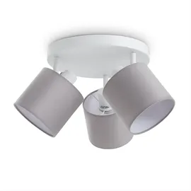 Paco Home Led Pendellampe Wandlampe Deckenlampe Wohnzimmer Esszimmer Schlafzimmer Uni E14, Grau - Weiß, Wandleuchte 3xe14 - Paco Home