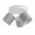 Paco Home Led Pendellampe Wandlampe Deckenlampe Wohnzimmer Esszimmer Schlafzimmer Uni E14, Grau - Weiß, Wandleuchte 3xe14 - Paco Home