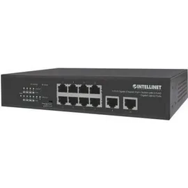 Intellinet Network Solutions Intellinet 8-Port Gigabit Ethernet PoE+ Switch mit 2 RJ45 Gigabit Uplink-Ports