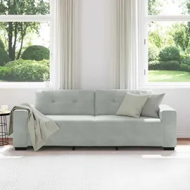 vidaXL 3-Sitzer-Sofa Hellgrau 180 cm Samt