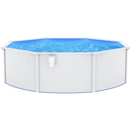 vidaXL Pool mit Stahlwand rund 460 x 120 cm weiß 93262