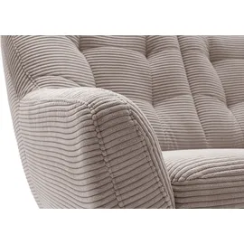exxpo - sofa fashion 3-Sitzer EXXPO - SOFA FASHION "Scandi, bequem, aufwendige Rückenpolsterung für mehr Sitzkomfort", braun (cappuccino), B:187cm H:92cm T:92cm, Sofas, aktuelle Farben in hochwertigen Bezugsqualitäten, Holzfuß
