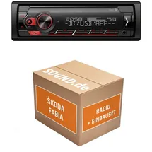 JUST SOUND best choice for caraudio Autoradio Einbaupaket für Pioneer MVH-S320BT kompatibel mit Skoda Fabia 1 | Bluetooth USB