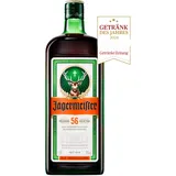 Jägermeister – 1 x 1,75l Premium Kräuterlikör 35% Vol. - Integrierte Ausschankhilfe für den perfekten Shot – 56 erlesene Kräuter – Im Eichenfass gelagert – Das Original aus Wolfenbüttel
