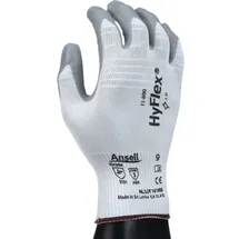 Ansell Handschuhe EN388 Kat.II HyFlex 11-800 Gr.8 Nylon m.Nitrilschaum weiß/grau