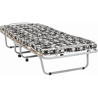 Carryhome Klappbett, Schwarz, Weiß, Alu, Textil, H2, Höhe ca. 8 cm, 80x190 cm, Schlafzimmer, Betten, Klappbetten