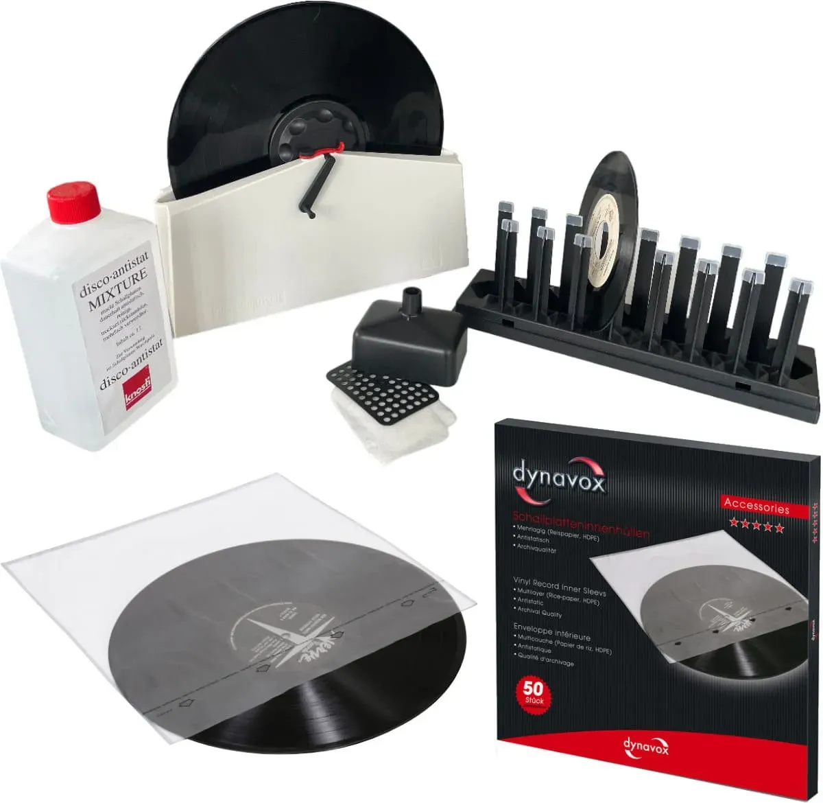 Knosti Gen. II Plus Schallplatten Waschgerät + 50 Innenhüllen Set