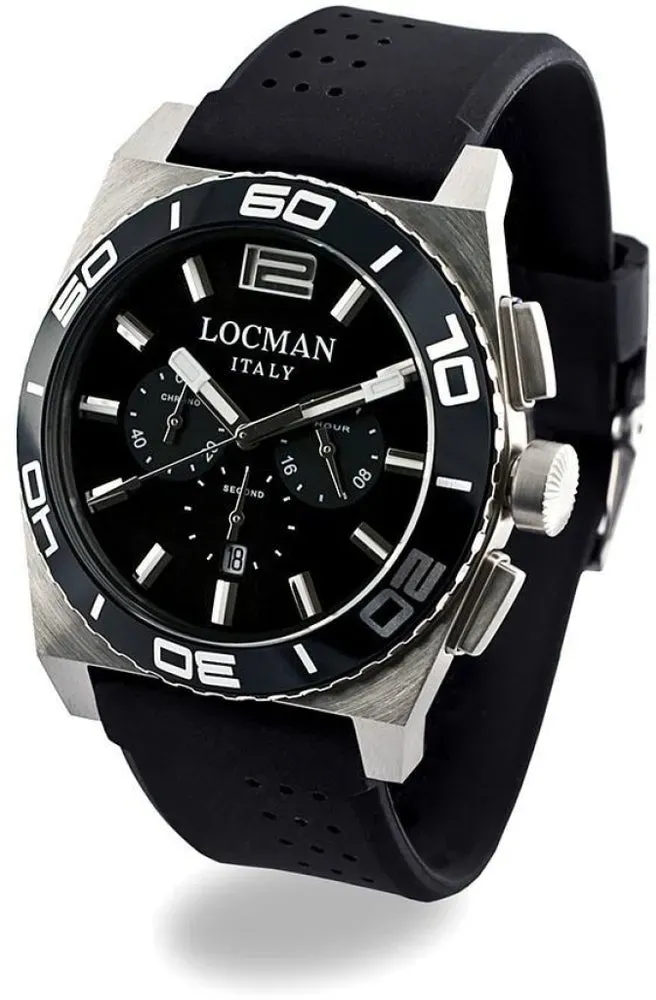 Locman 021200KA-BKKSIK Stealth Mare Quartz Men's Watch
