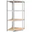 vidaXL Eckregal Stahl/Spanplatte 75 x 75 x 160 cm silber