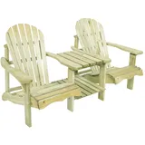 Axi Gartenstuhl mit Tisch aus Holz 175 cm - natur