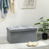 Homcom Truhenbank Dunkelgrau 76 x 38 x 38 cm