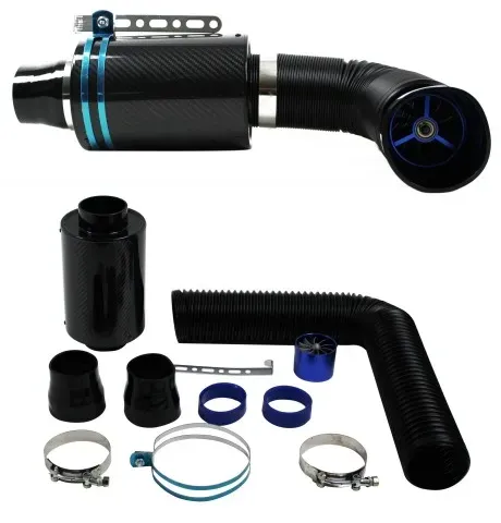 Carbon Power Sportluftfilter Airbox Air Intake incl.Flex Schlauch universal Set