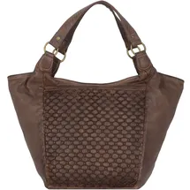 GREENLAND Nature Femi & Nine Schultertasche Leder 38 cm braun