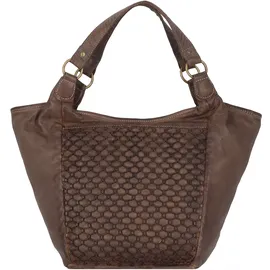 GREENLAND Nature Femi & Nine Schultertasche Leder 38 cm braun