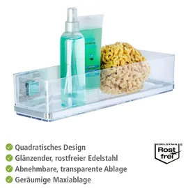 Wenko Quadro Duschkorb Edelstahl, Kunststoff