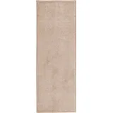 HANSE HOME Pure 100 Kurzflor rechteckig, 13 mm Höhe, Kurzflor, Unifarben, Läufer, Modern, Wohnzimmer, Kinderzimmer, Flur, Schlafzimmer, Küche – Taupe Creme, 80x200cm