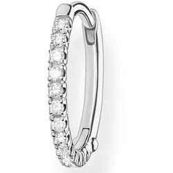 THOMAS SABO Single-Creole »weiße Steine gold, weiße Steine silber, CR657-051-14, CR657-414-14«, mit Zirkonia (synth.) THOMAS SABO silberfarben-weiß + kristallweiß