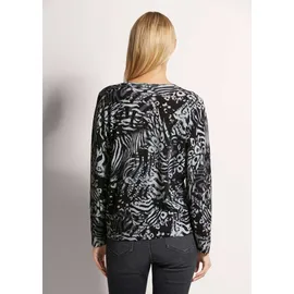 Madeleine V-Pullover mit Unikat-Print Schwarz / Grau 40/42